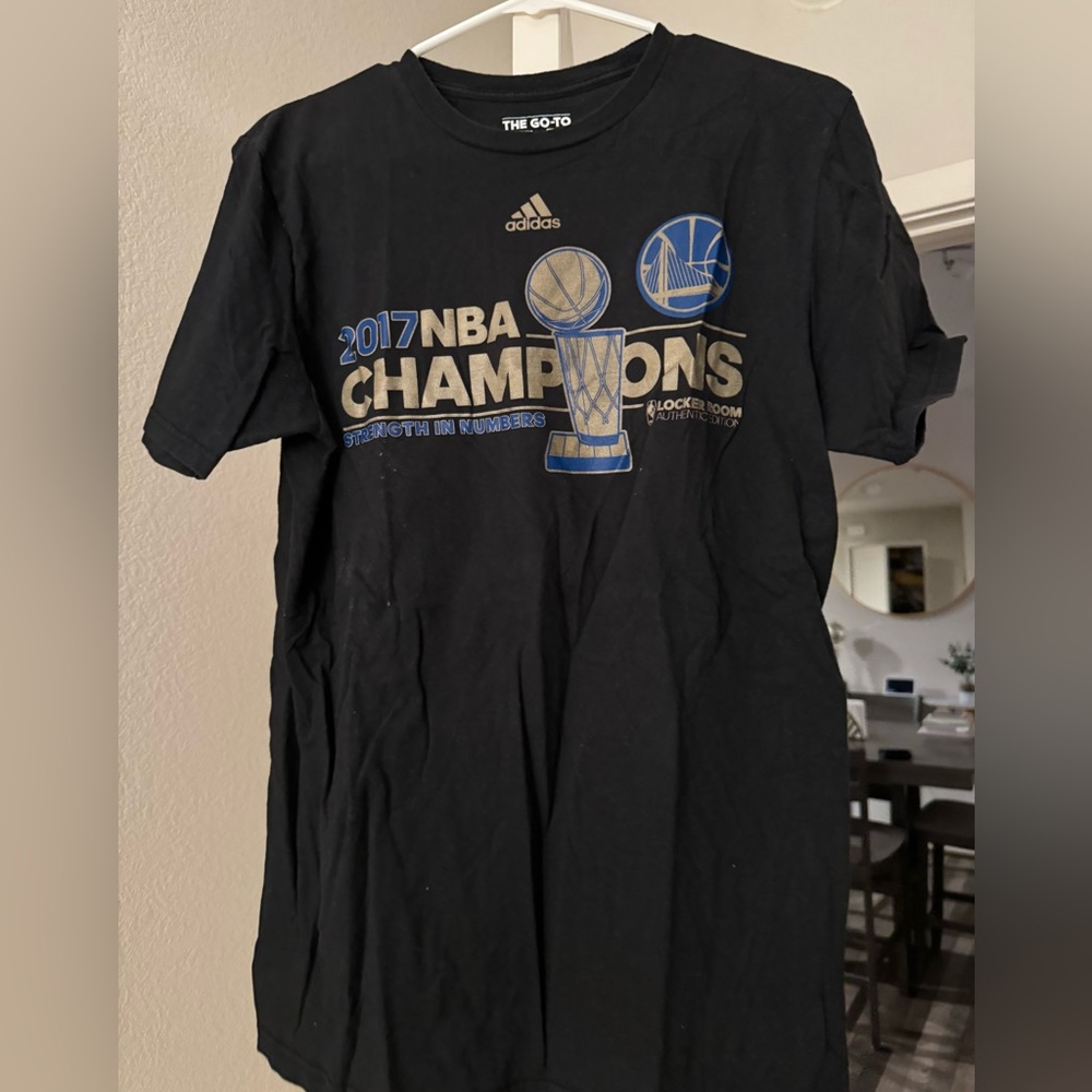 NBA Adidas Golden State Warriors 2017 Champions LockerRoom Authentic Edition Tee